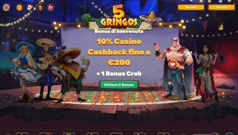 5Gringos Casino: slot non aams