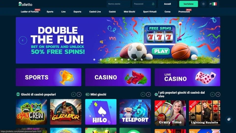 Rolletto Casino: migliori casino non aams